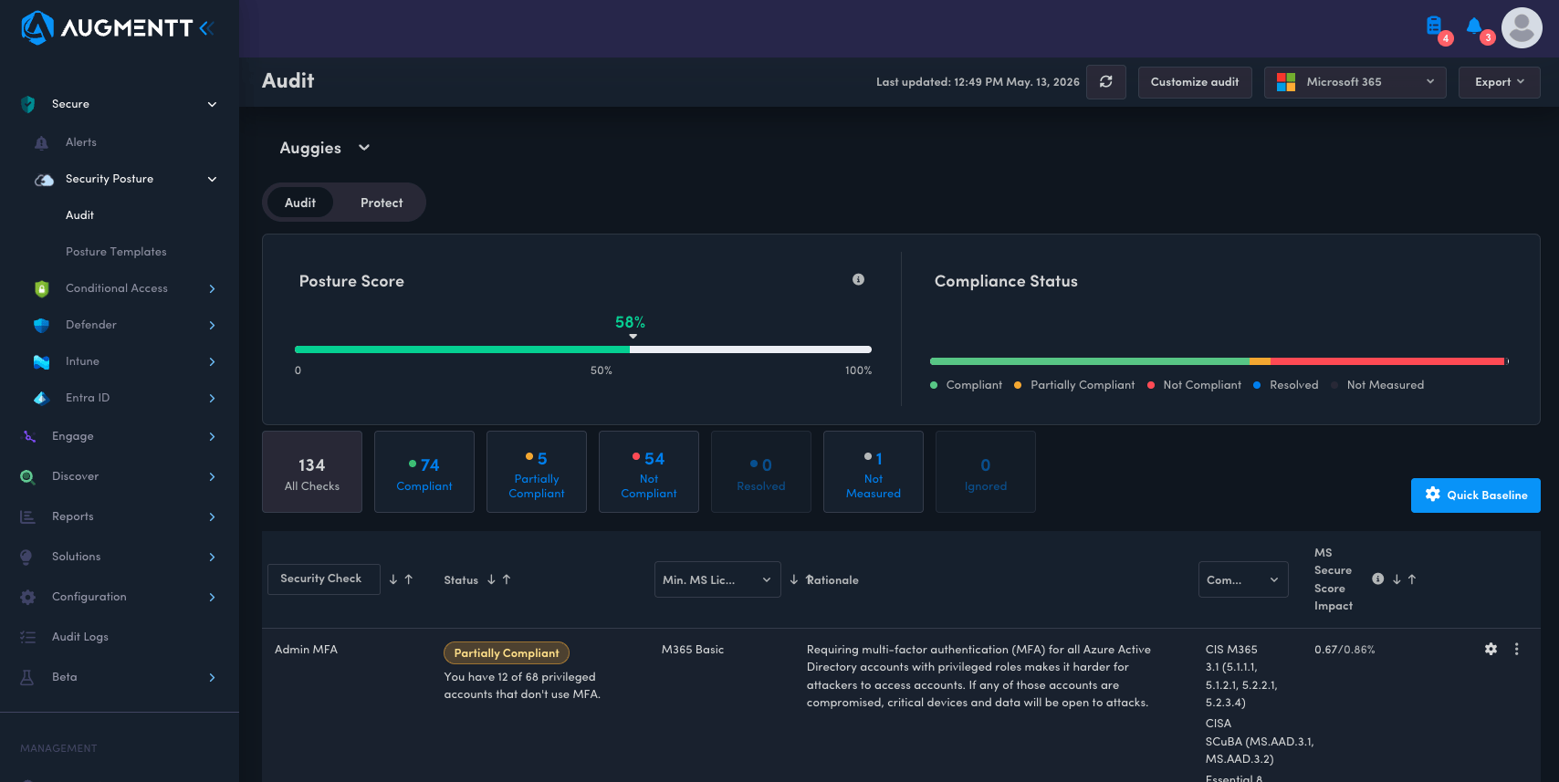 Dark Mode in Augmentt Screenshot